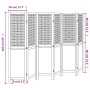 Sechsflügeliger Raumteiler aus massivem weißem Paulownia-Holz. von vidaXL, Raumteiler - Ref: Foro24-358729, Preis: 154,42 €, ...