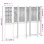 White Paulownia solid wood 6-panel dividing screen by vidaXL, Room dividers - Ref: Foro24-358729, Price: 157,84 €, Discount: %