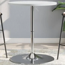 Hoher Barhockertisch aus Holzwerkstoff und weißem Stahl, 60x60x90 cm. von vidaXL, Küchen- und Esstische - Ref: Foro24-4007194...