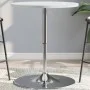 Hoher Barhockertisch aus Holzwerkstoff und weißem Stahl, 60x60x90 cm. von vidaXL, Küchen- und Esstische - Ref: Foro24-4007194...