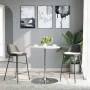Hoher Barhockertisch aus Holzwerkstoff und weißem Stahl, 60x60x90 cm. von vidaXL, Küchen- und Esstische - Ref: Foro24-4007194...