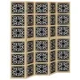 Biombo separador 5 paneles madera maciza Paulownia marrón negro by vidaXL, Room dividers - Ref: Foro24-358807, Price: 148,96 ...
