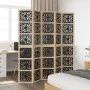 Biombo separador 5 paneles madera maciza Paulownia marrón negro by vidaXL, Room dividers - Ref: Foro24-358807, Price: 148,96 ...