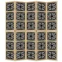 Massiver Raumteiler mit 5 Paneelen aus Paulownia-Holz in Braun-Schwarz. von vidaXL, Raumteiler - Ref: Foro24-358807, Preis: 1...