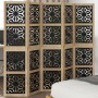 Biombo separador 5 paneles madera maciza Paulownia marrón negro by vidaXL, Room dividers - Ref: Foro24-358805, Price: 151,00 ...