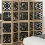 Biombo separador 5 paneles madera maciza Paulownia marrón negro by vidaXL, Room dividers - Ref: Foro24-358805, Price: 129,69 ...