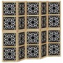 Biombo separador 5 paneles madera maciza Paulownia marrón negro by vidaXL, Room dividers - Ref: Foro24-358805, Price: 151,00 ...