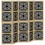 Biombo separador 5 paneles madera maciza Paulownia marrón negro by vidaXL, Room dividers - Ref: Foro24-358805, Price: 129,69 ...