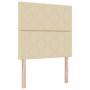 Estructura de cama con cabecera Crema 100 x 200 cm tela