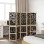 Biombo separador 5 paneles madera maciza Paulownia marrón negro by vidaXL, Room dividers - Ref: Foro24-358805, Price: 129,69 ...
