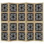 Biombo separador 5 paneles madera maciza Paulownia marrón negro by vidaXL, Room dividers - Ref: Foro24-358805, Price: 151,00 ...