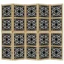 Biombo separador 5 paneles madera maciza Paulownia marrón negro by vidaXL, Room dividers - Ref: Foro24-358805, Price: 129,69 ...
