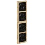 Biombo separador 5 paneles madera maciza Paulownia marrón negro by vidaXL, Room dividers - Ref: Foro24-358805, Price: 151,00 ...