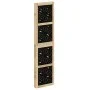 Biombo separador 5 paneles madera maciza Paulownia marrón negro by vidaXL, Room dividers - Ref: Foro24-358805, Price: 129,69 ...