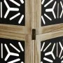 Biombo separador 5 paneles madera maciza Paulownia marrón negro by vidaXL, Room dividers - Ref: Foro24-358805, Price: 129,69 ...