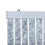 Cortina antimoscas chenilla blanco y gris 100x200 cm