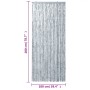 Fliegengitter-Vorhang Chenille Weiß und Grau 100x200 cm von vidaXL, Moskitonetze für Fenster - Ref: Foro24-377375, Preis: 64,...
