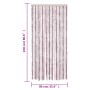 Cortina antimoscas chenilla gris plateado y rosa 90x220 cm by vidaXL, Mosquito nets for windows - Ref: Foro24-377363, Price: ...