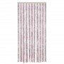 Cortina antimoscas chenilla gris plateado y rosa 56x200 cm