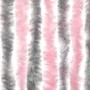 Fliegengitter-Vorhang aus silbergrauem und rosafarbenem Chenille 56x200 cm. von vidaXL, Moskitonetze für Fenster - Ref: Foro2...