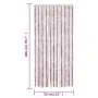 Cortina antimoscas chenilla gris plateado y rosa 56x200 cm by vidaXL, Mosquito nets for windows - Ref: Foro24-377361, Price: ...
