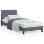 Dark gray velvet bed frame with headboard 90x190cm by vidaXL, Beds and slatted bases - Ref: Foro24-3207820, Price: 153,49 €, ...