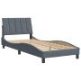 Dark gray velvet bed frame with headboard 90x190cm by vidaXL, Beds and slatted bases - Ref: Foro24-3207820, Price: 158,92 €, ...