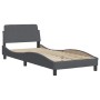 Dark gray velvet bed frame with headboard 90x190cm by vidaXL, Beds and slatted bases - Ref: Foro24-3207820, Price: 158,92 €, ...