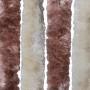 Cortina antimoscas chenilla beige y marrón claro 100x230 cm