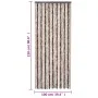 Cortina antimoscas chenilla beige y marrón claro 100x230 cm by vidaXL, Mosquito nets for windows - Ref: Foro24-377368, Price:...