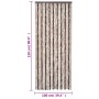 Cortina antimoscas chenilla beige y marrón claro 100x230 cm by vidaXL, Mosquito nets for windows - Ref: Foro24-377368, Price:...