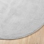 Alfombra de pelo corto OVIEDO gris Ø 100 cm by vidaXL, Rugs - Ref: Foro24-375544, Price: 40,31 €, Discount: %