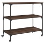 Carrito de cocina madera ingeniería marrón roble 102x50x95 cm by vidaXL, Kitchen and dining carts - Ref: Foro24-842325, Price...