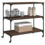 Küchenwagen aus braunem Eichenholz 102x50x95 cm. von vidaXL, Küchen- und Speisewagen - Ref: Foro24-842325, Preis: 83,82 €, Ra...