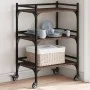 Carrito de cocina madera ingeniería marrón roble 50x35x75,5 cm by vidaXL, Kitchen and dining carts - Ref: Foro24-842350, Pric...
