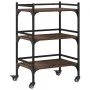 Carrito de cocina madera ingeniería marrón roble 50x35x75,5 cm by vidaXL, Kitchen and dining carts - Ref: Foro24-842350, Pric...