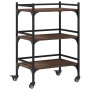 Carrito de cocina madera ingeniería marrón roble 50x35x75,5 cm by vidaXL, Kitchen and dining carts - Ref: Foro24-842350, Pric...