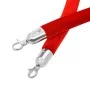 Cuerda para poste de control de masas terciopelo rojo plateado de vidaXL, Barreras de seguridad - Ref: Foro24-51167, Precio: ...