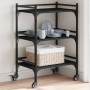 Carrito de cocina madera de ingeniería negro 50x35x75,5 cm by vidaXL, Kitchen and dining carts - Ref: Foro24-842346, Price: 5...