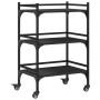 Küchenwagen aus schwarzem Ingenieurholz 50x35x75,5 cm von vidaXL, Küchen- und Speisewagen - Ref: Foro24-842346, Preis: 59,44 ...