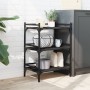 Carrito de cocina madera de ingeniería negro 50x35x75,5 cm by vidaXL, Kitchen and dining carts - Ref: Foro24-842346, Price: 5...