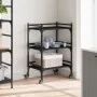 Carrito de cocina madera de ingeniería negro 50x35x75,5 cm de vidaXL, Carros de cocina y comedor - Ref: Foro24-842346, Precio...