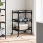 Carrito de cocina madera de ingeniería negro 50x35x75,5 cm by vidaXL, Kitchen and dining carts - Ref: Foro24-842346, Price: 5...