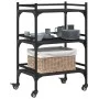 Carrito de cocina madera de ingeniería negro 50x35x75,5 cm de vidaXL, Carros de cocina y comedor - Ref: Foro24-842346, Precio...