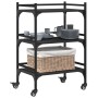 Carrito de cocina madera de ingeniería negro 50x35x75,5 cm by vidaXL, Kitchen and dining carts - Ref: Foro24-842346, Price: 5...