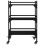 Carrito de cocina madera de ingeniería negro 50x35x75,5 cm