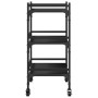 Carrito de cocina madera de ingeniería negro 50x35x75,5 cm by vidaXL, Kitchen and dining carts - Ref: Foro24-842346, Price: 5...