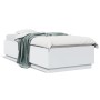 White engineered wood bed frame with LED 90x200 cm by vidaXL, Beds and slatted bases - Ref: Foro24-3209632, Price: 139,13 €, ...