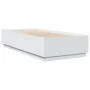 Estructura de cama con LED madera ingeniería blanco 90x200 cm de vidaXL, Camas y somieres - Ref: Foro24-3209632, Precio: 137,...