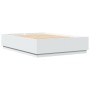 Estructura de cama con LED madera ingeniería blanco 140x200 cm de vidaXL, Camas y somieres - Ref: Foro24-3209611, Precio: 176...